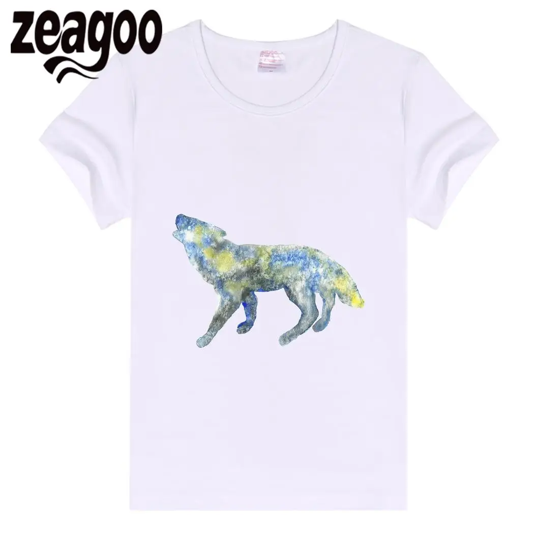 Zeagoo мягкие повседневные шеи экипажа Slim Fit Женщины с коротким рукавом Футболка
