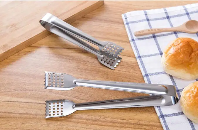 1 шт щипцы для барбекю Нержавеющая сталь ручка Кухня замок дизайн зажим еды NX