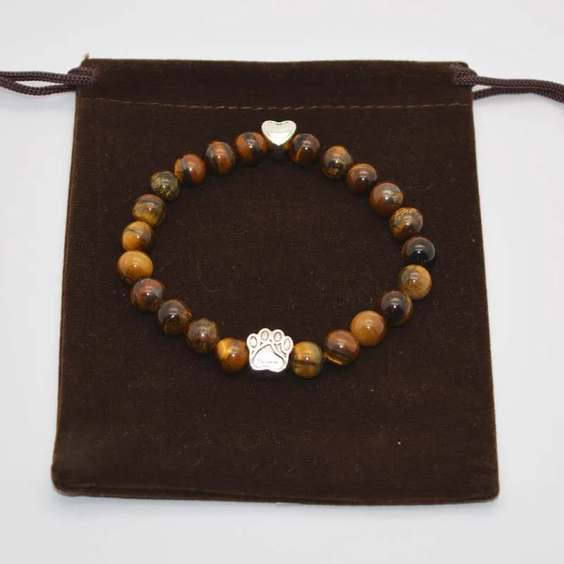Новый дизайн ювелирный браслет ручной работы 8 мм диаметр тигровый глаз бисер