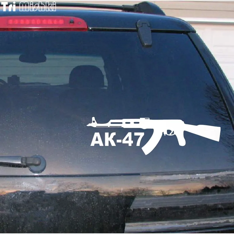 Tri Mishki HZX431 12*42см ak 47 ак наклейки на авто автомобиль наклейка авто|car sticker|big car stickerscar
