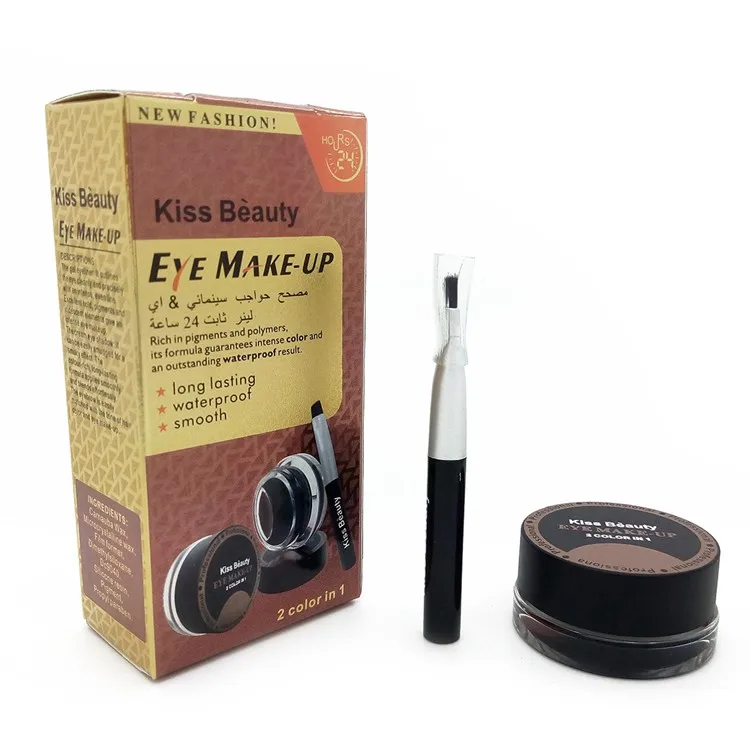 Подводка для глаз новые поступления 2 цветов в 1 черный коричневый гель макияж