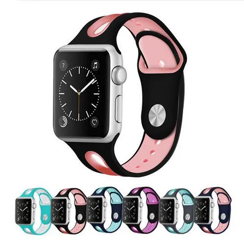 30 шт. силиконовый спортивный ремешок для Apple watch correa 42 мм 38 Iwatch группы серии 3 2 1