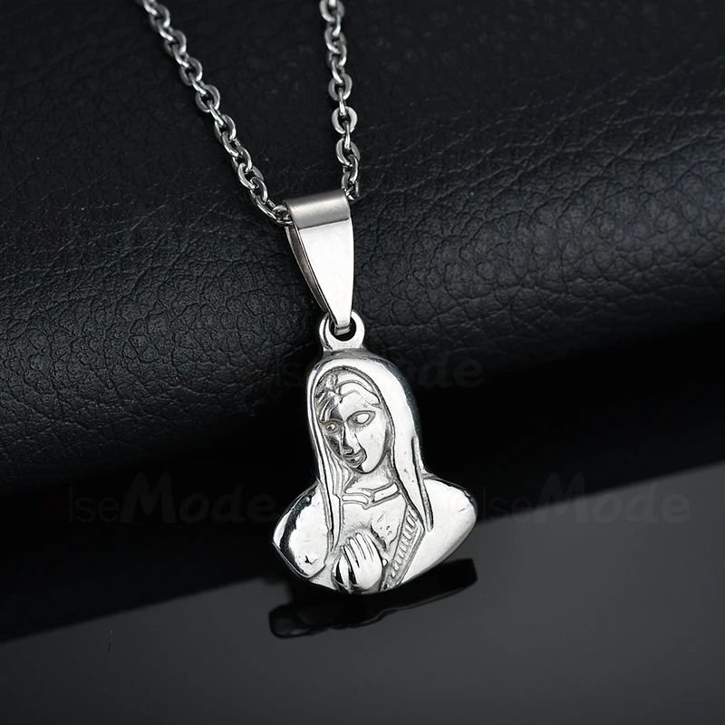 Женский кулон ELSEMODE Tiny Blessed Virgin Mary золотые католические украшения из нержавеющей