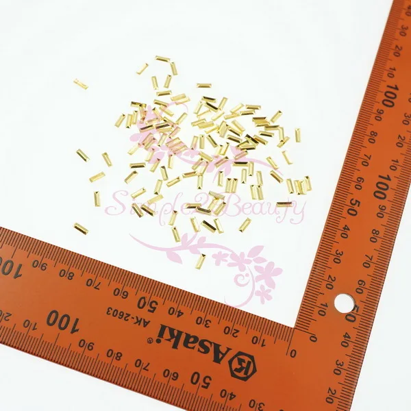 Gold 6X2MM 500 шт./лот японский Стиль штифты, заклепки прямоугольник пирамидальной формы металлические панк 3D ногтей маникюр дизайнерский Декор DIY аксессуары - Цвет: Gold 6X2MM