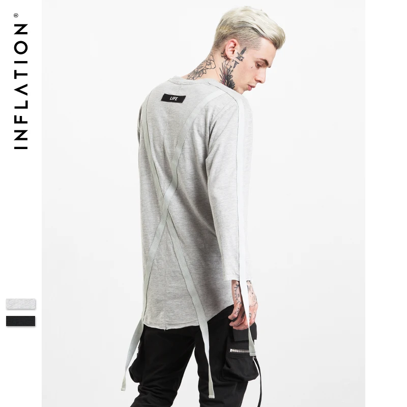 Инфляции осень 2017 г. Для мужчин s Уличная футболка с необработанным краем