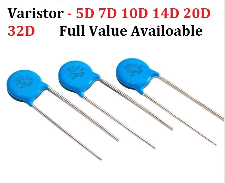 Варистор 10D561K 14D471K 14D470K 20D471K 20D201K 20D391K 20D102K 32D431K 5 шт.|1/8w resistor|carbon film resistorsfilm resistors | - Фото №1