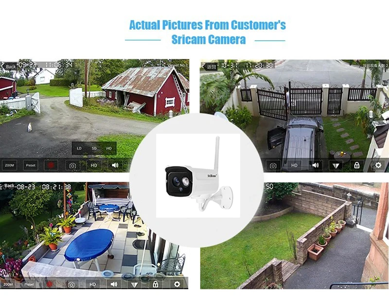 Sricam Открытый 4/9CH IP камера комплект водонепроницаемый HD 1080P видеонаблюдения CCTV ONVIF пуля Wifi камера Беспроводной NVR система безопасности