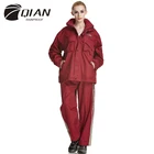 Непромокаемый дождевик QIAN, Женскиймужской дождевик для мотоцикла, уличный дождевик с капюшоном, пончо для рыбалки и походов