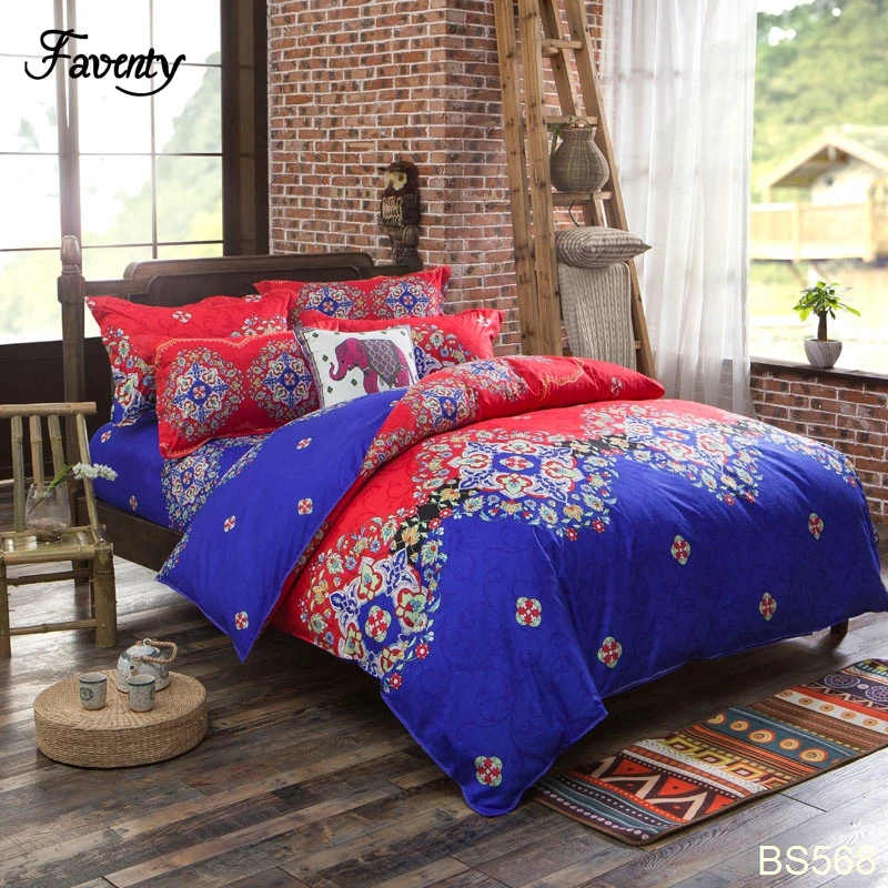 Новый богемный Boho постельных принадлежностей 3D королева цветник простыня