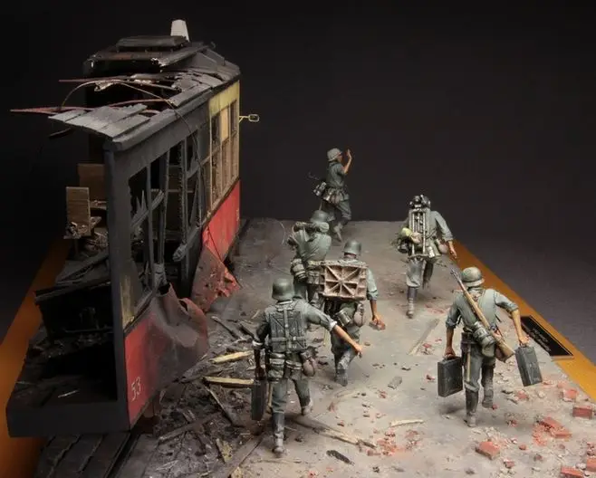 1/35 модельная фигурка из смолы комплекты немецкая команда Строительной Смеси 6