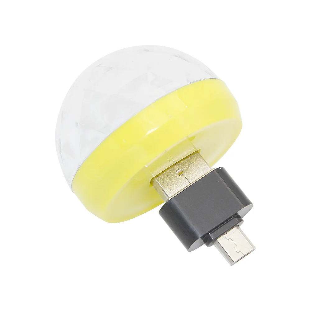 Мини RGB Хрустальный волшебный шар светильник портативный USB сценический