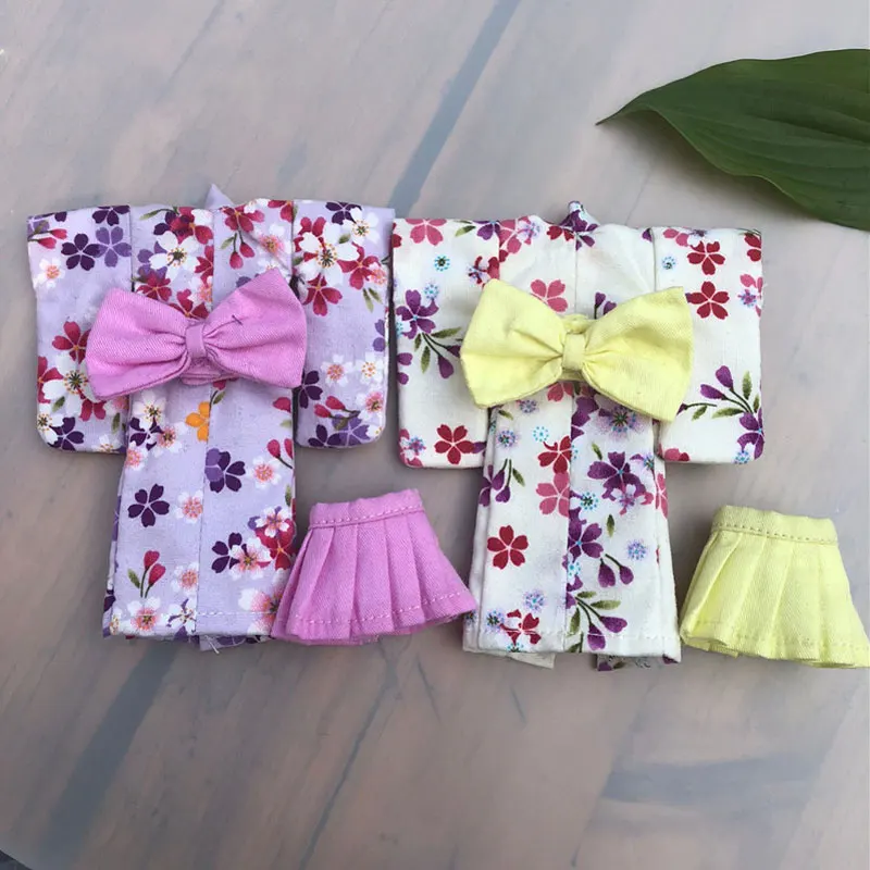 Obitsu11wawa ob11 кукла Красивая свинка хвост сакуры плиссированная 1/12 кукла костюм куклы одежда подходит для BJD12 cu-poche