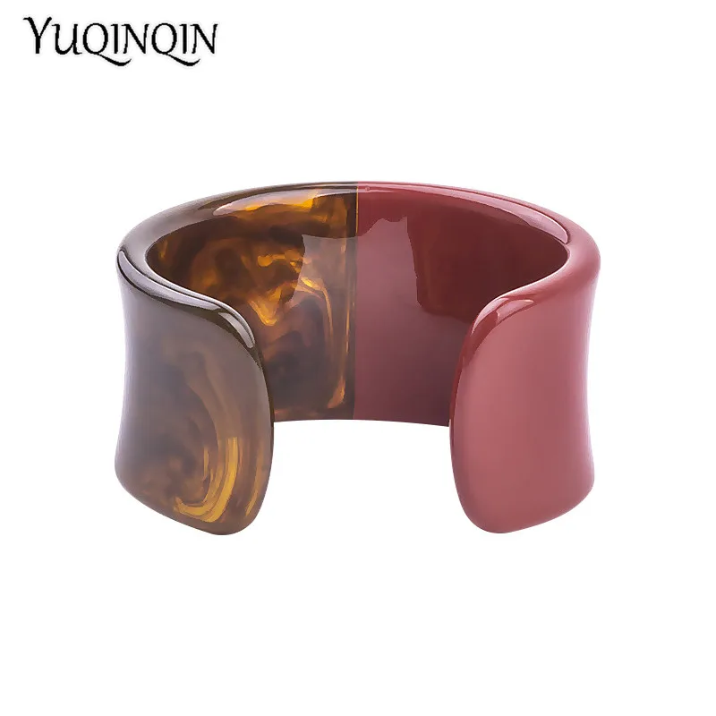 Женский классический браслет на запястье большие акриловые браслеты разных