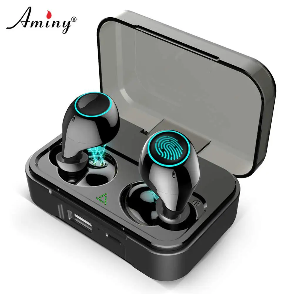 Беспроводные Bluetooth наушники Aminy Hifi стерео звук сенсорное управление 5 0