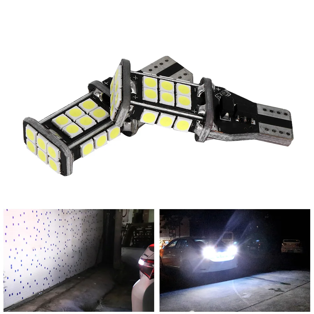 2 шт. T15 W16W 921 912 супер яркий 3030 24 SMD светодиодный CANBUS без ошибок автомобильный резервный фонарь лампа задний фонарь