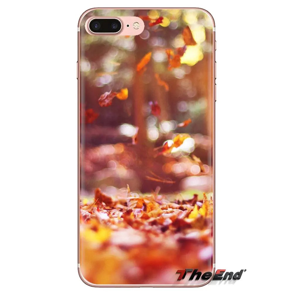 Силиконовый чехол для телефона прекрасный пейзаж падающие листья Samsung Galaxy A3 A5 A7 A9