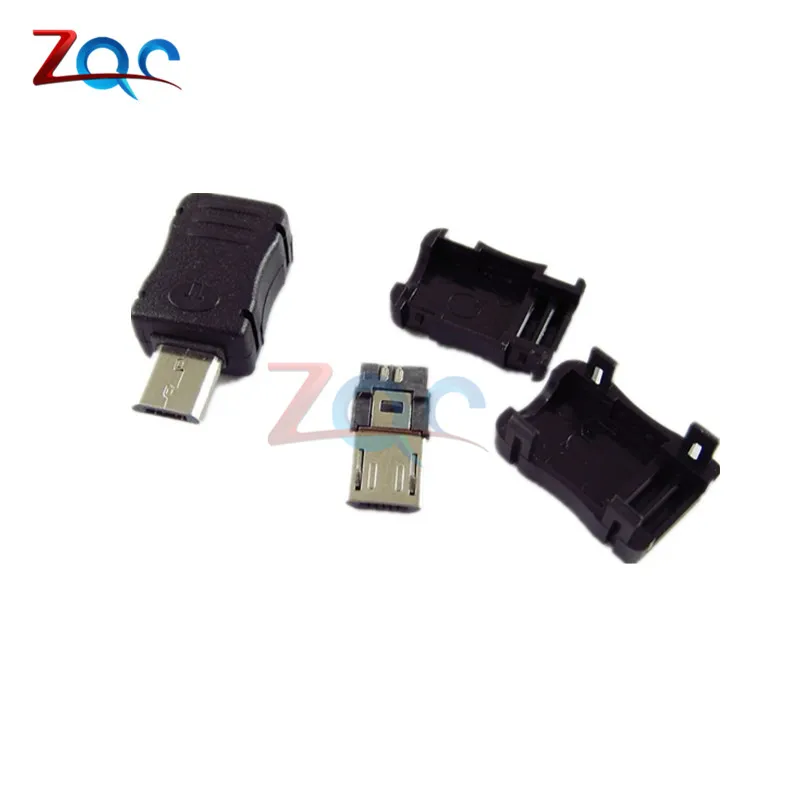 10 штук в наборе USB 2,0 Тип A входящий штекер USB 4 Pin разъем с черной Пластик крышка