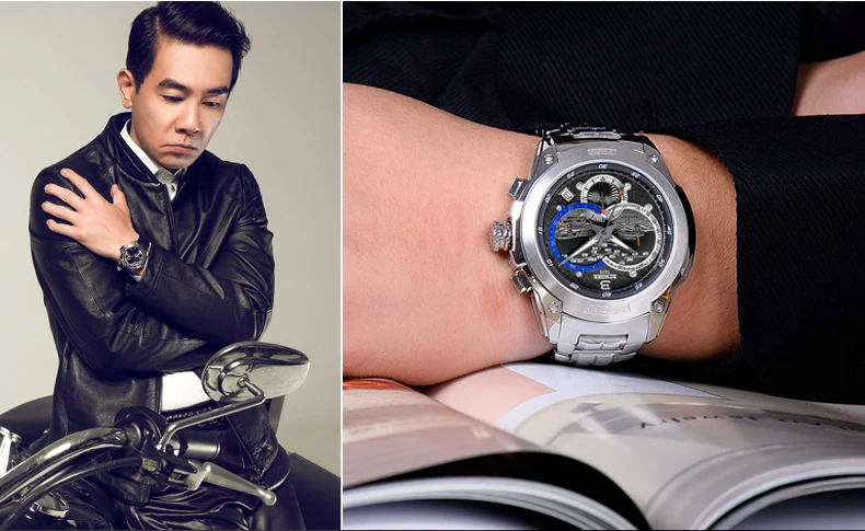 New Listing! BINGER Watches 2016 Quartz Men Sport Chronograph Watch Dive Wristwatc Luminous Fashion Male Table B 6013M|table watch camera|tables and