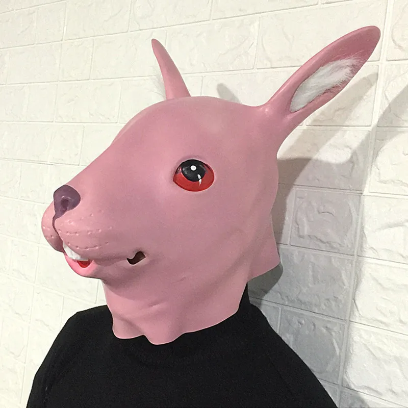 Creepy Rabit маска латексное животное костюм Prop игрушки для вечеринки Хэллоуина