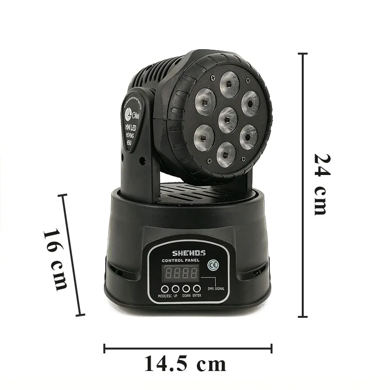 2 шт./лот Быстрая доставка LED Wash 7x18 Вт RGBWA + UV Moving Head Lighting 6in1 BGBWA для диско DJ KTV 12/16DMX
