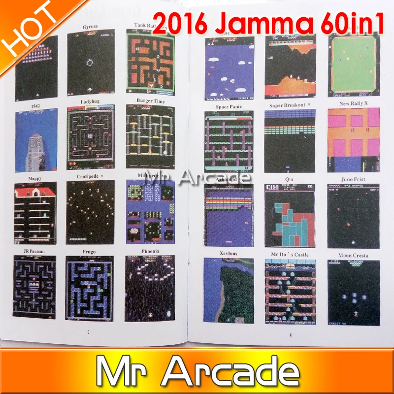 Классическая игровая печатная плата Jamma 60 в 1 для коктейльной аркадной машины или
