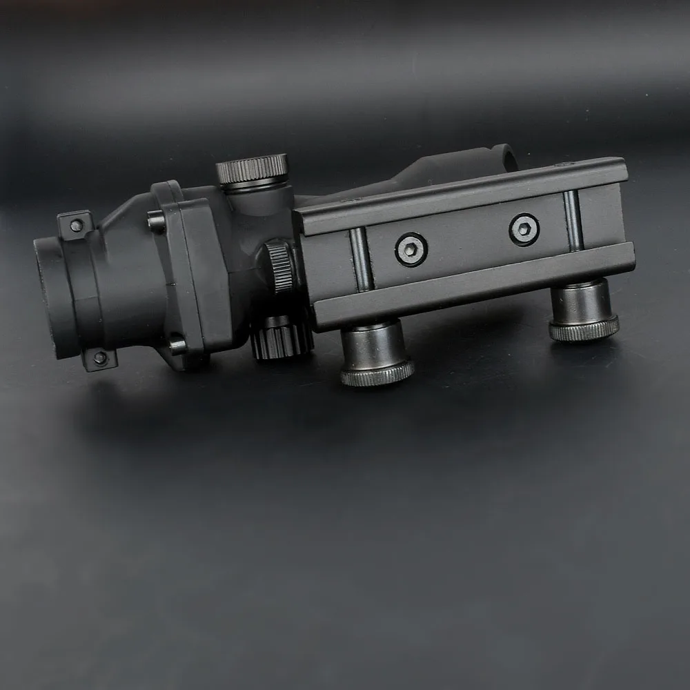 Охотничий Прицел ACOG 1X32 тактический Красный Зеленый точечный прицел с подсветкой Оптический прицел с 20 мм Рельсом для страйкбола