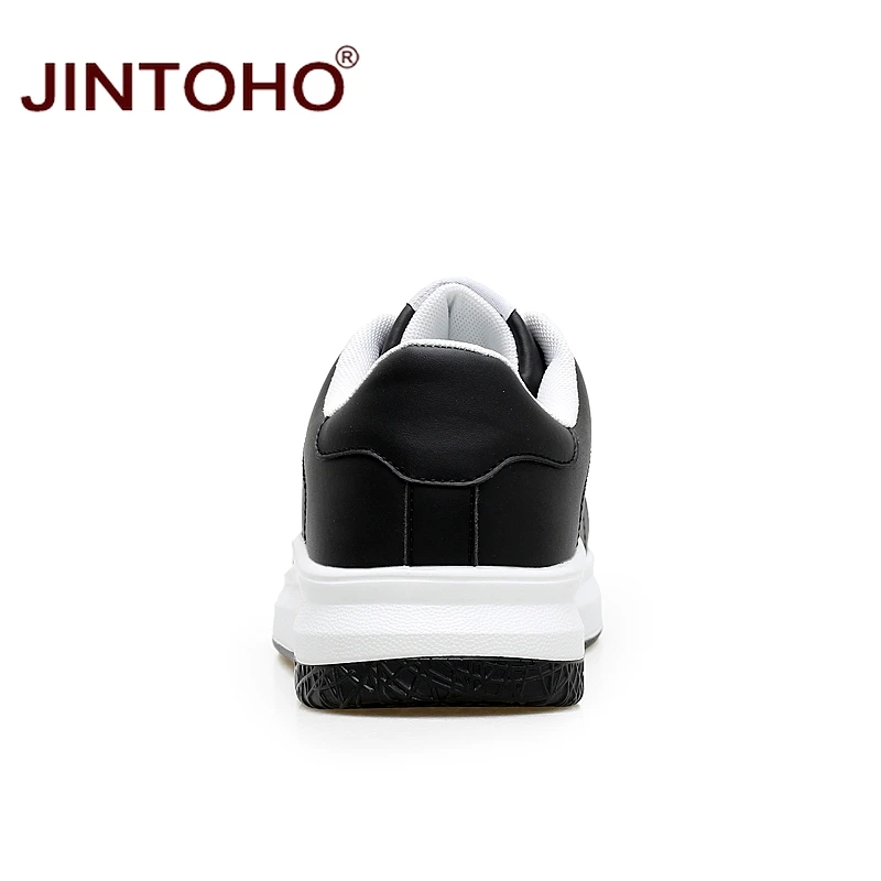 JINTOHO модные брендовые повседневные мужские кожаные туфли белые дышащие