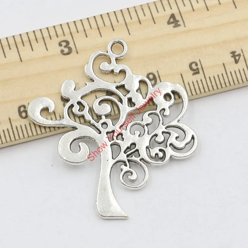 5pcs Tibetan Silver Plated Zinc Alloy Tree of Life Charms Pendants for Jewelry Making DIY Handmade Craft 42x37mm | Украшения и