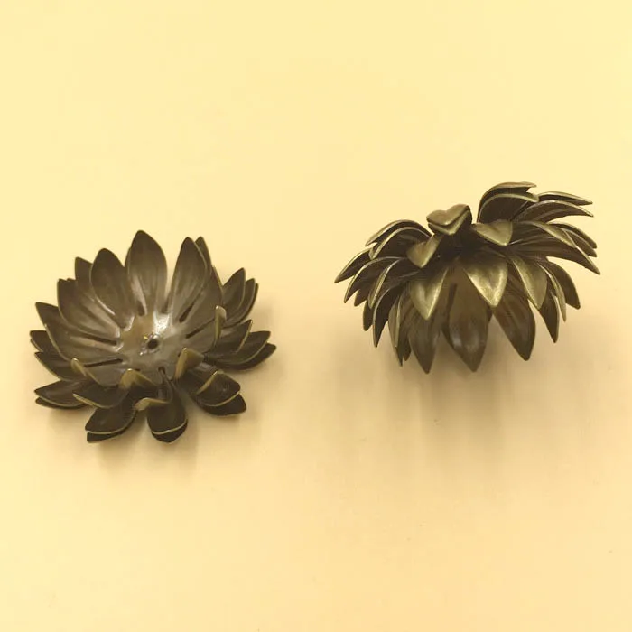 30mm Vintage Filigree Flower Charms 4 Layer 3D Lotus Spacer Beads Caps Blanks Bu Yao Hair Sticks DIY Jewelry Findings | Украшения и