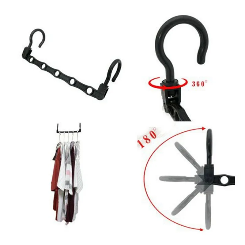 Вешалка для одежды Hoomall волшебная многофункциональная Двойная складная вешалка