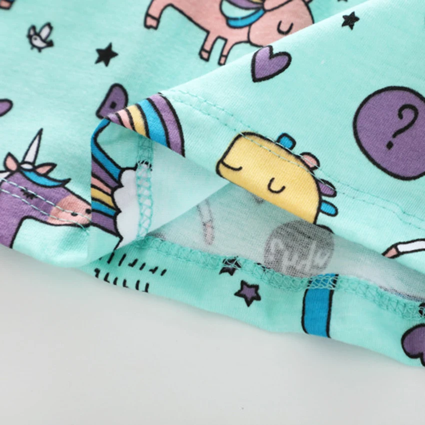 New Fashion Kids Dresses for Girls Summer Unicorn Printed Casual One-Piece Costume A-line Dress Children's Clothing | Детская одежда