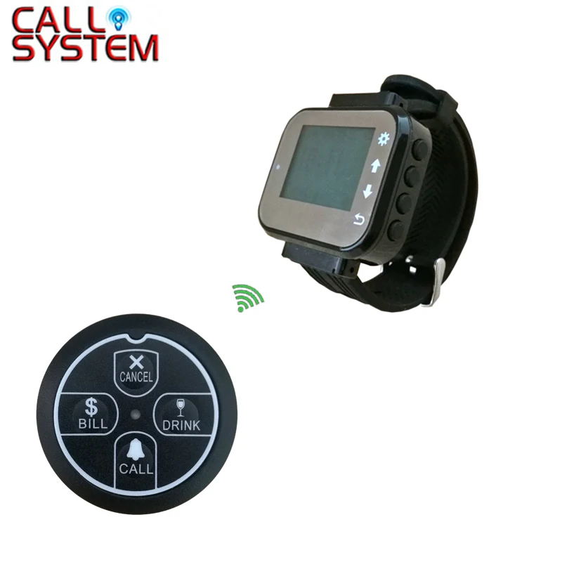 

2 clock 10 guest pager Restaurant waiter calling system for catering equipment