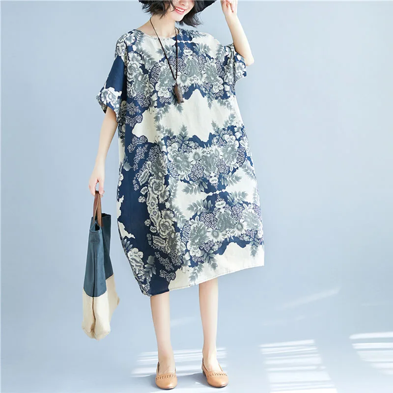 Женское льняное хлопковое платье больших размеров 4XL 5XL 6XL летняя мода 2019 |