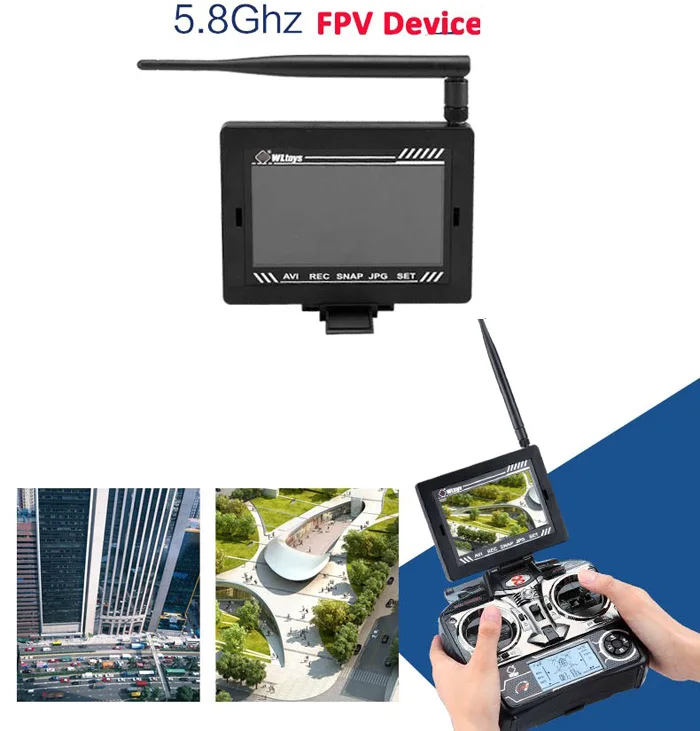 WLtoys V666 5,8G FPV Квадрокоптер с дистанционным управлением 2,4 герц, Радиоуправляемый квадрокоптер с HD Камера RTF