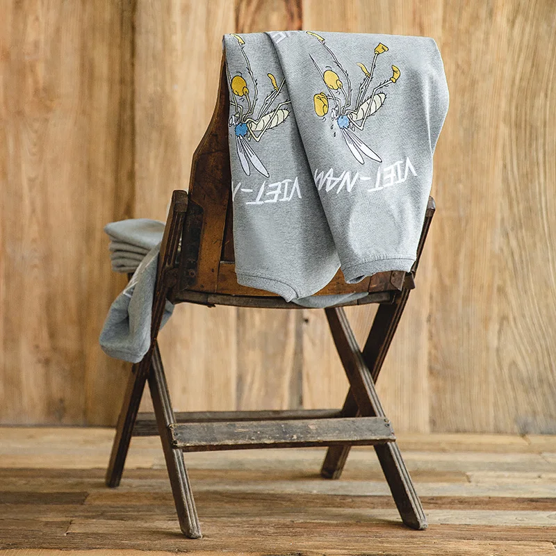 Мужская свободная футболка с коротким рукавом и круглым вырезом забавная