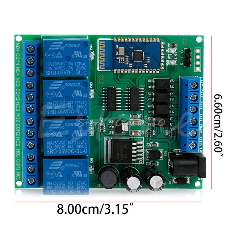 DC 5V 9 12V 24V 4 канальный Релейный модуль Bluetooth беспроводной пульт дистанционного