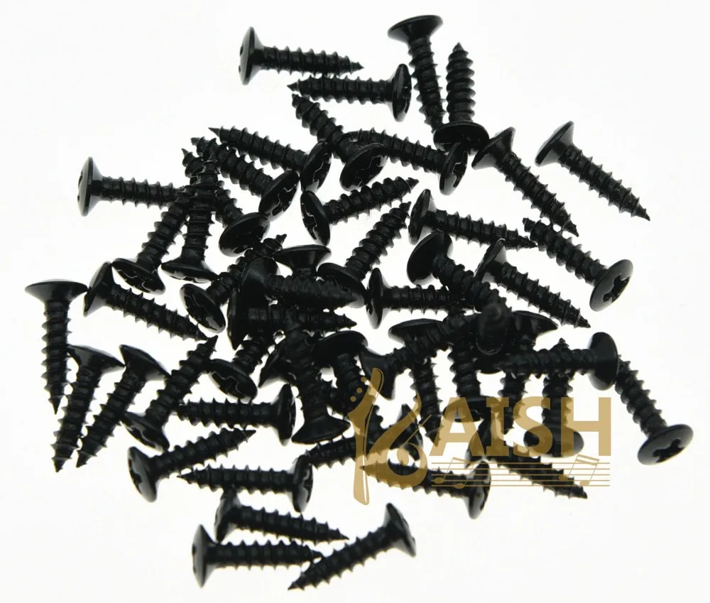 

KAISH 50 Guitar Bass Pickguard Scratch Plate Screws Black