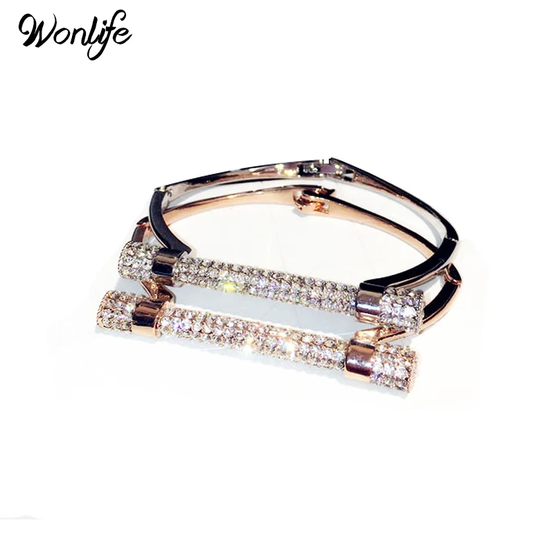 Wonlife Подкова Кристалл манжеты Браслеты для Для женщин Модные украшения бренд