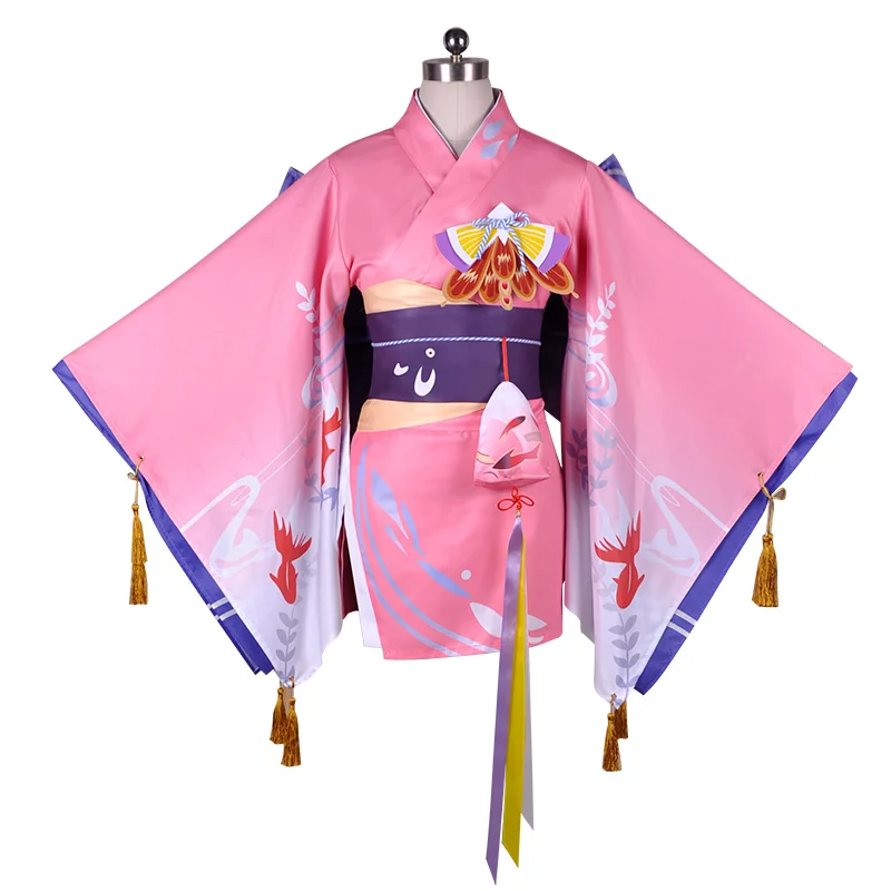 Игра Onmyoji Kagura Косплей Лето Новое кимоно из кожи Сакура Золотая Рыба полный