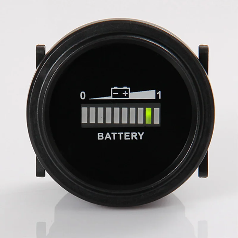 

Round ACID LED Level Battery Indicat Storage Battery Indicator Hour Meter Counter for Lawn Care or Floor Care Equipment 12V 24V