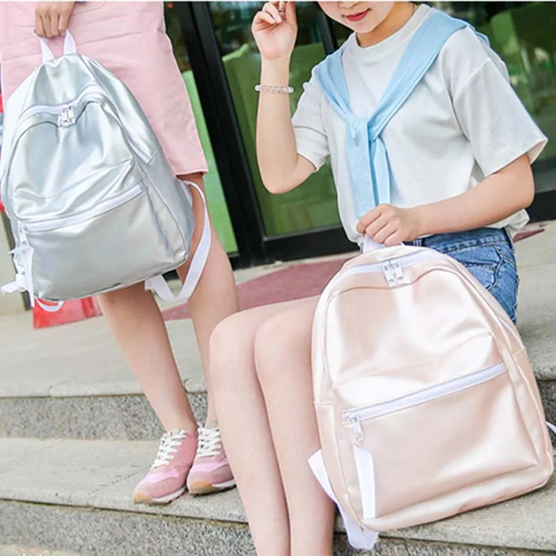 Модная женская сумка на плечо из искусственной кожи, однотонная, с двумя молниями, рюкзак для путешествий, повседневный ранец для девушек, школьные сумки KA-BEST on.