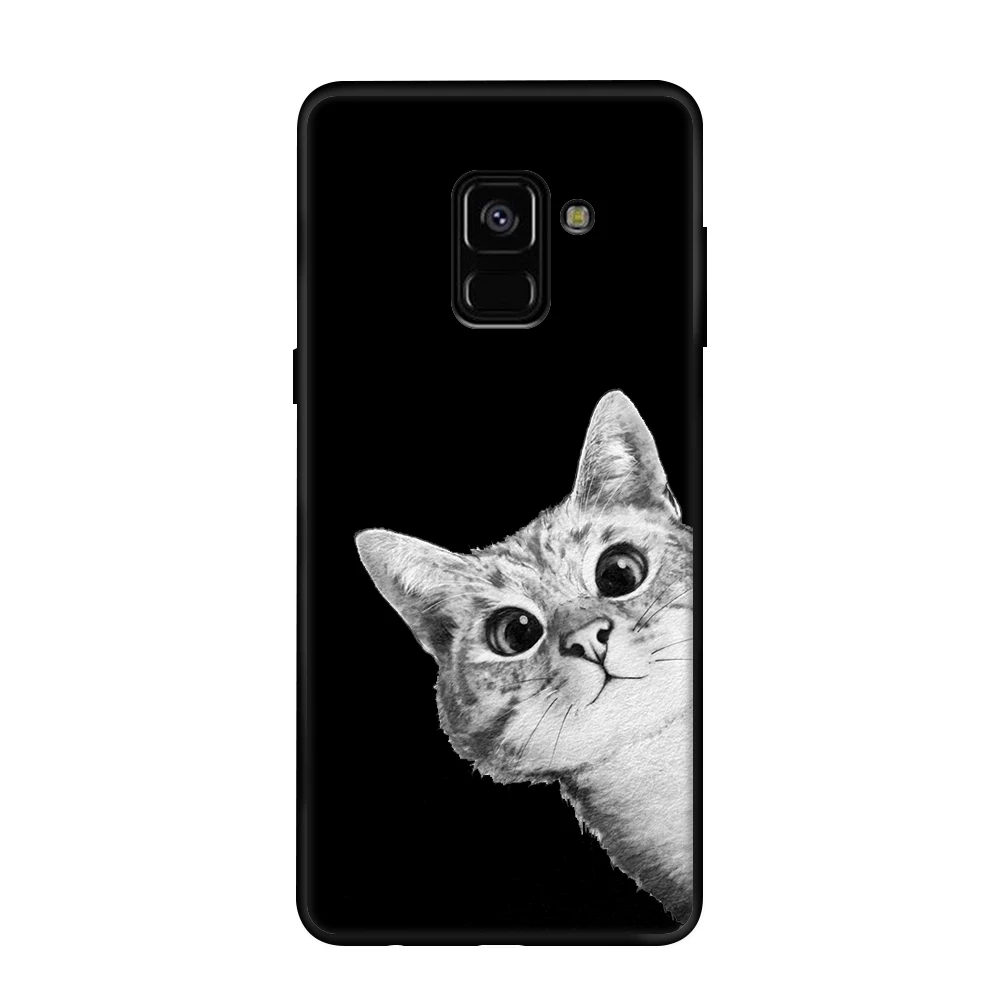05 Матовый чехол с черным узором для samsung Galaxy A8 A6 Plus A8 A9 Star Lite A7 A5 A3, защитный чехол для телефона - Цвет: 05