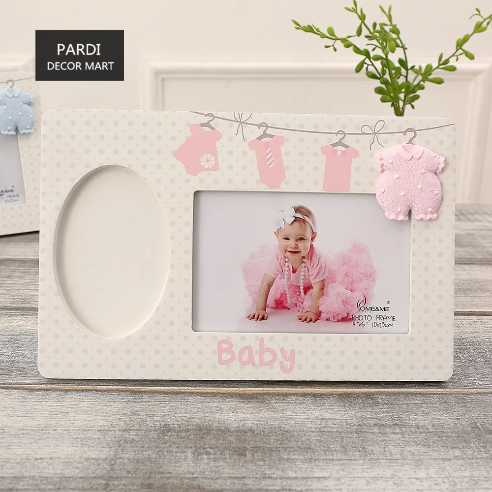 Ручная работа розовая/синяя детская фоторамка в виде полумесяца чернильная