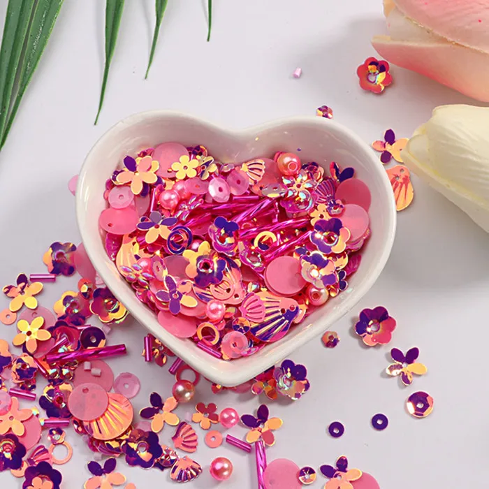 Matte JG Rose Новые горячие Sales10g/упаковка DIY блесток для ремесла микс Астра оболочки лист формы блестки Lentejuelas жемчуг бисер DIY приложение - Цвет: Matte JG Rose