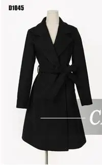 

Long wool coats womens overcoat female 219 autumn army green long-sleeve woolen coats womens outerwear black plus size S - 4XL