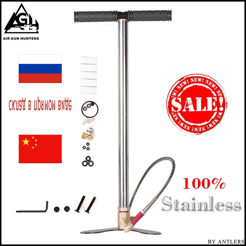 PCP 4500PSI/30MPA воздушный Pcp насос высокого давления из нержавеющей стали pcp воздушный насос для пневматического пистолета Пейнтбольного танка Разливочный Калибр Небольшой Фильтр