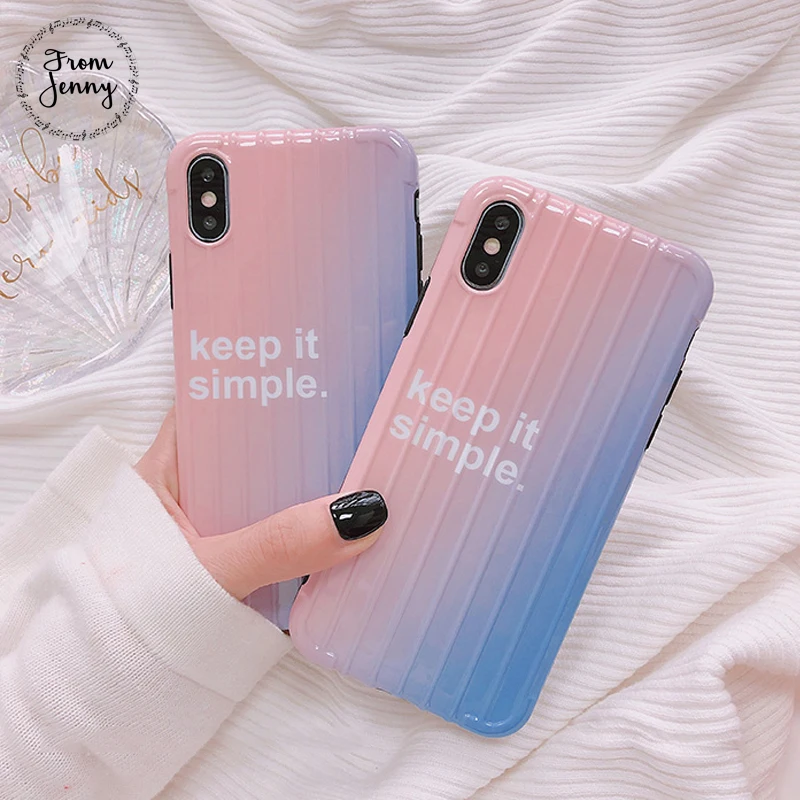 От Jenny Gradient английские буквы для iPhone x xr xs max 6 6s 7 8 Plus bump stripe TPU Защитный Мягкий чехол