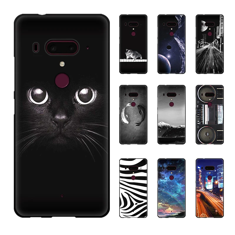 Мягкий силиконовый чехол JURCHEN для телефона HTC U12 Plus из ТПУ симпатичный мультяшный