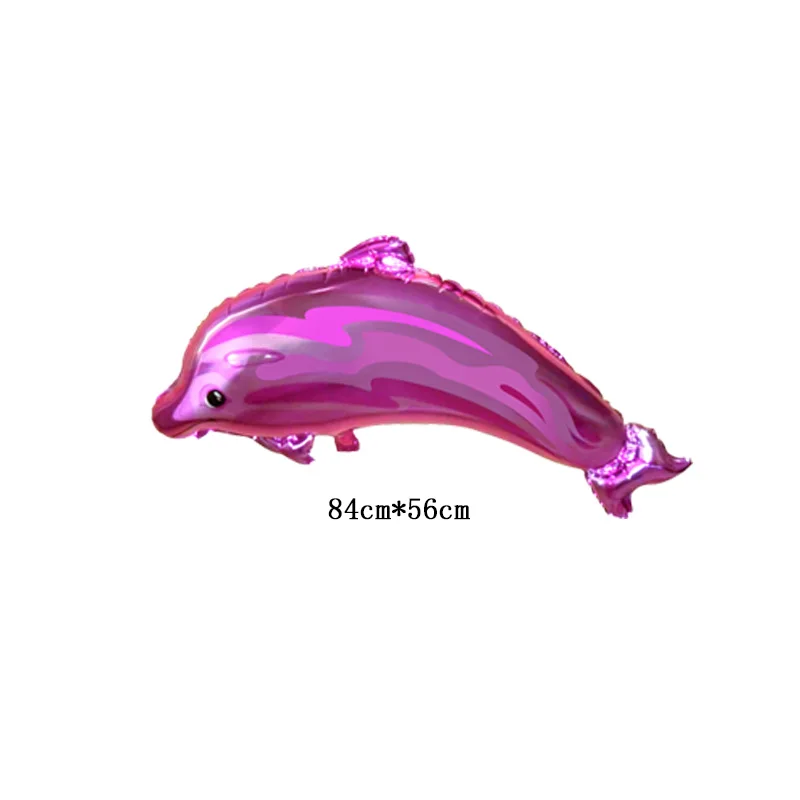 dolphin pink Большие воздушные шары в виде рыбы из фольги Акула воздушный шар в виде осьминога морской мир Globos День Рождения украшения детские надувные игрушки Свадебный декор - Цвет: dolphin pink