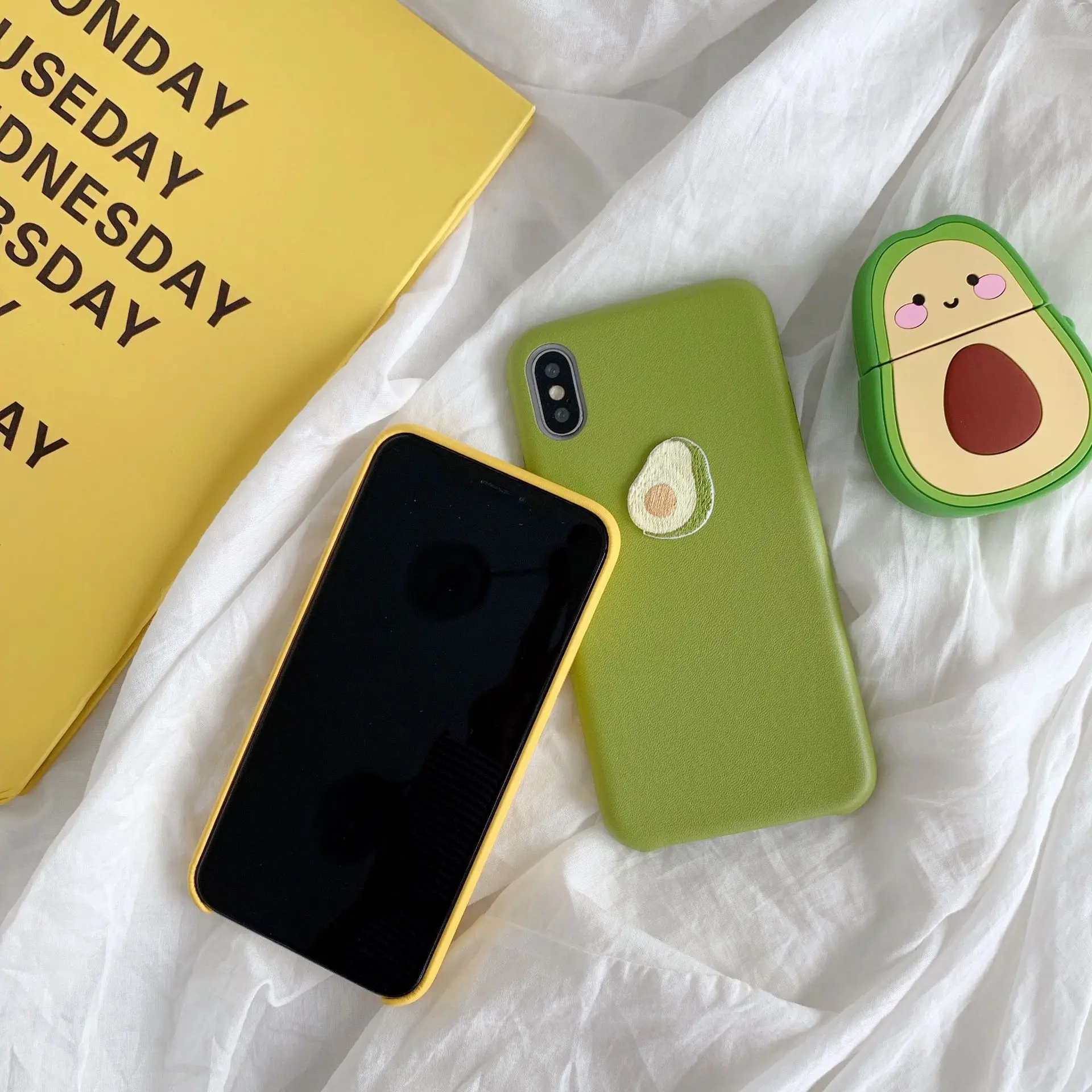 3D рельефный милый чехол для телефона с фруктовым авокадо бананом iPhone 7 Puls 6 6S 8 X Xr